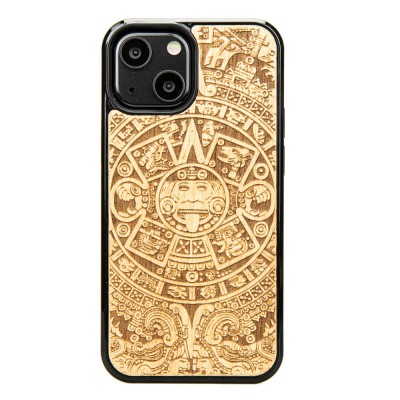 Picture for: Apple iPhone 13 Mini Aztec Calendar Anigre Wood Case