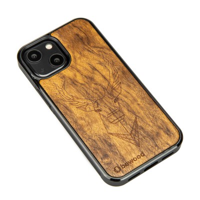 Obrazek 2 dla: Drewniane Etui na iPhone 13 Mini JELEŃ IMBUIA