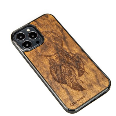 Obrazek 2 dla: Drewniane Etui na iPhone 13 Pro Max ŁAPACZ SNÓW IMBUIA