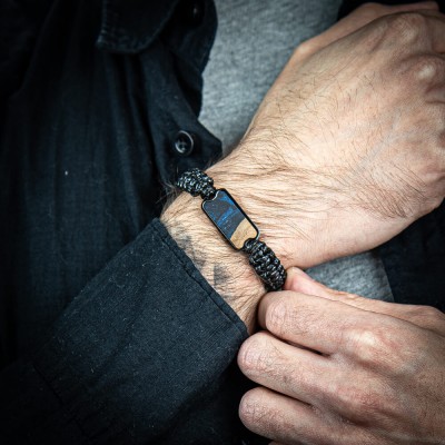 Picture 2 for: Bracelet Bewood Unique  Neptune Cotton Black