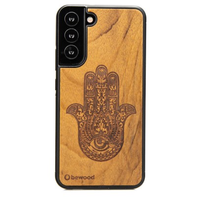 Obrazek dla: Drewniane Etui na Samsung Galaxy S22 Plus HAMSA IMBUIA
