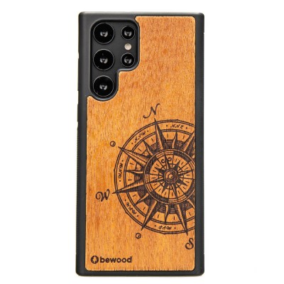 Obrazek dla: Drewniane Etui na Samsung Galaxy S22 Ultra TRAVELER MERBAU