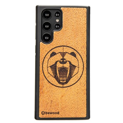 Obrazek dla: Drewniane Etui na Samsung Galaxy S22 Ultra NIEDŹWIEDŹ MERBAU