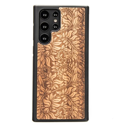 Obrazek dla: Drewniane Etui na Samsung Galaxy S22 Ultra LIŚCIE JABŁOŃ