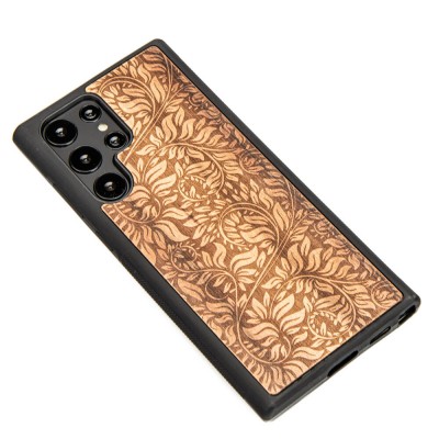 Obrazek 2 dla: Drewniane Etui na Samsung Galaxy S22 Ultra LIŚCIE JABŁOŃ