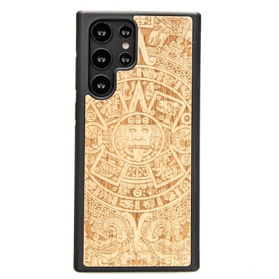 Obrazek dla: Drewniane Etui na Samsung Galaxy S22 Ultra KALENDARZ AZTECKI ANIEGRE