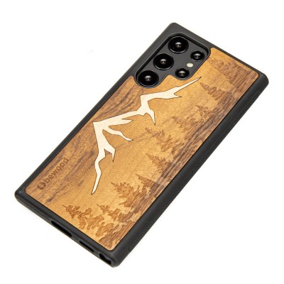 Obrazek 2 dla: Drewniane Etui na Samsung Galaxy S22 Ultra GÓRY IMBUIA
