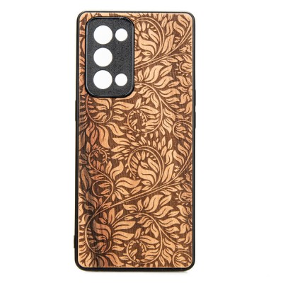 Obrazek dla: Drewniane Etui Oppo Reno 6 Pro LIŚCIE JABŁOŃ