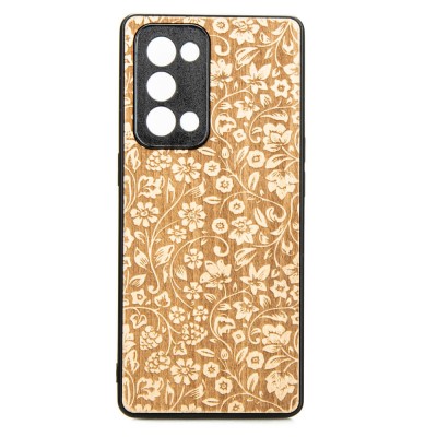 Obrazek dla: Drewniane Etui Oppo Reno 6 Pro KWIATY POLNE ANIEGRE