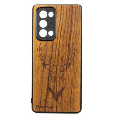 Obrazek dla: Drewniane Etui Oppo Reno 6 Pro JELEŃ IMBUIA