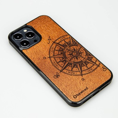 Obrazek 2 dla: Drewniane Etui na iPhone 13 Pro Max TRAVELER MERBAU