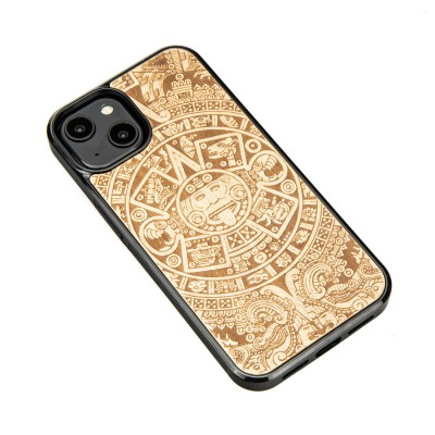 Picture 2 for: Apple iPhone 14 Aztec Calendar Anigre Bewood Wood Case