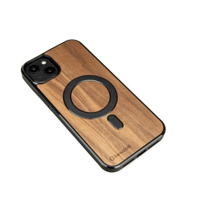 Obrazek 2 dla: Drewniane Etui Bewood na iPhone 14 Plus Orzech Amerykański MagSafe
