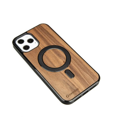 Obrazek 2 dla: Drewniane Etui Bewood na iPhone 12 Pro Max Orzech Amerykański MagSafe