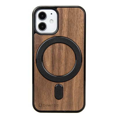 Obrazek dla: Drewniane Etui Bewood na iPhone 12 Mini Orzech Amerykański MagSafe