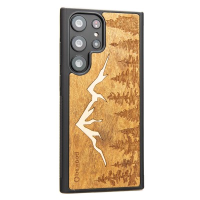Obrazek 2 dla: Drewniane Etui Bewood na Samsung Galaxy S23 Ultra GÓRY IMBUIA