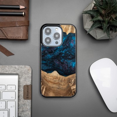 Picture 2 for: Bewood Resin Case  iPhone 14 Pro  Planets  Neptune
