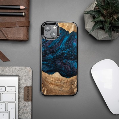 Picture 2 for: Bewood Resin Case  iPhone 13  Planets  Neptune