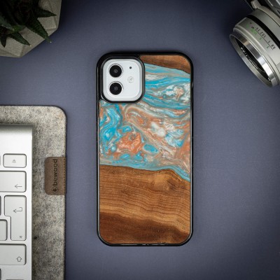 Obrazek 2 dla: Etui Bewood Unique na iPhone 12 / 12 Pro  Planets  Saturn