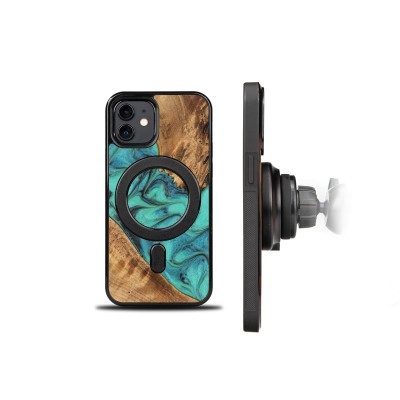 Obrazek 2 dla: Etui Bewood Unique na iPhone 12 / 12 Pro  Turquoise z MagSafe