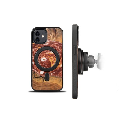 Obrazek 2 dla: Etui Bewood Unique na iPhone 12 / 12 Pro  Planets  Mars z MagSafe