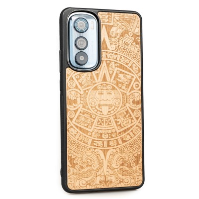 Picture 2 for: Motorola Edge 30 Aztec Calendar Anigre Bewood Wood Case