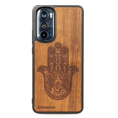 Obrazek dla: Drewniane Etui Bewood Motorola Edge 30 HAMSA IMBUIA