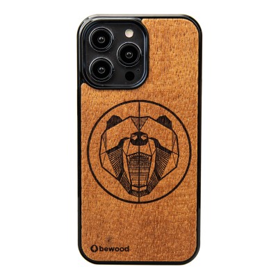 Obrazek dla: Drewniane Etui Bewood do iPhone 15 Pro Max NIEDŹWIEDŹ MERBAU