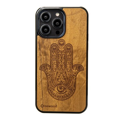 Obrazek dla: Drewniane Etui Bewood do iPhone 15 Pro Max HAMSA IMBUIA