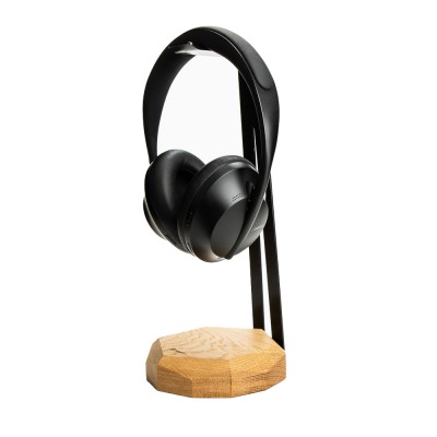 Picture for: Wood Headphone Stand Geometric  Black  Oak