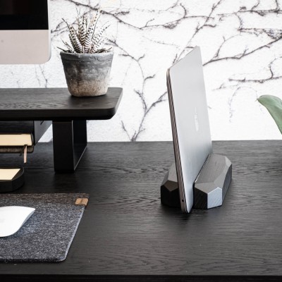 Picture 2 for: Bewood Laptop Stand  Geometric  Single  Black Oak