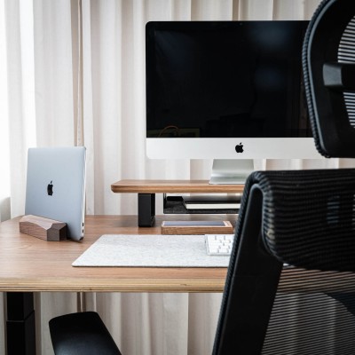 Picture 2 for: Bewood Laptop Stand  Geometric  Single  Walnut