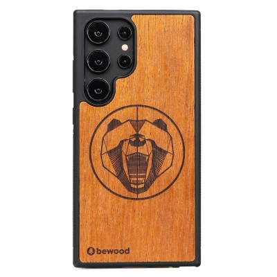 Obrazek dla: Drewniane Etui Bewood na Samsung Galaxy S24 Ultra NIEDŹWIEDŹ MERBAU