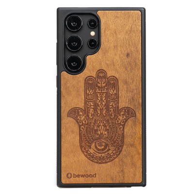 Obrazek dla: Drewniane Etui Bewood na Samsung Galaxy S24 Ultra HAMSA IMBUIA