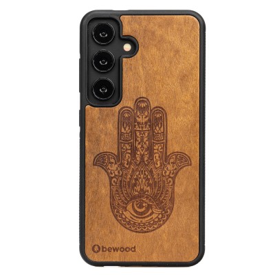 Obrazek dla: Drewniane Etui Bewood na Samsung Galaxy A55 5G HAMSA IMBUIA