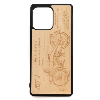 Obrazek dla: Drewniane Etui Bewood na Motorola Edge 40 Neo HARLEY PATENT ANIEGRE