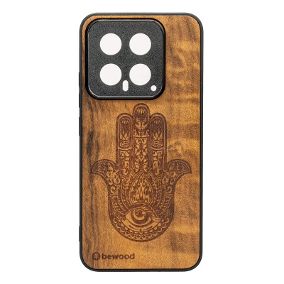 Obrazek dla: Drewniane Etui Bewood na Xiaomi 14 Pro HAMSA IMBUIA