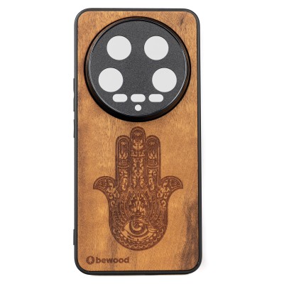 Obrazek dla: Drewniane Etui Bewood do Xiaomi 14 Ultra HAMSA IMBUIA