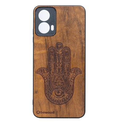 Obrazek dla: Drewniane Etui Bewood do Motorola G34 5G HAMSA IMBUIA