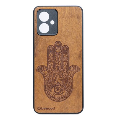 Obrazek dla: Drewniane Etui Bewood do Motorola G54 5G HAMSA IMBUIA