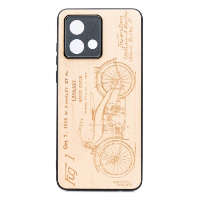 Obrazek dla: Drewniane Etui Bewood do Motorola G84 5G HARLEY PATENT ANIEGRE