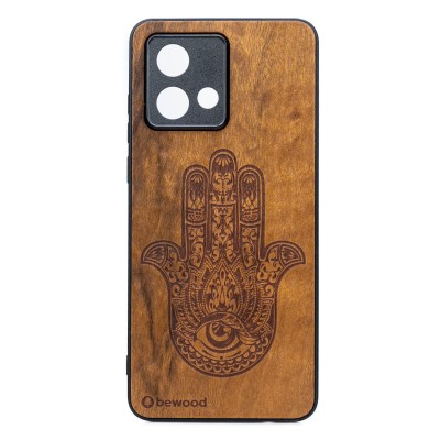 Obrazek dla: Drewniane Etui Bewood do Motorola G84 5G HAMSA IMBUIA