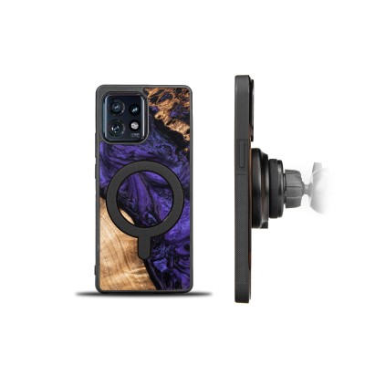 Obrazek 2 dla: Etui Bewood Unique na Motorola Edge 40 Pro Violet z MagSafe