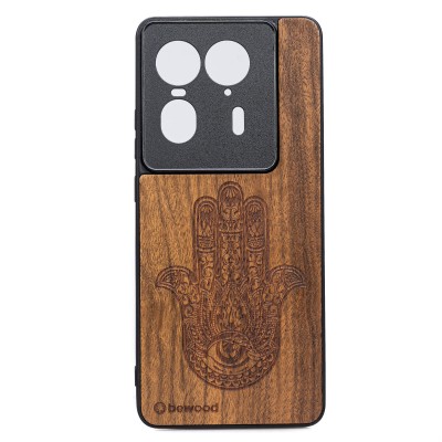 Obrazek dla: Drewniane Etui Bewood do Motorola Edge 50 Ultra HAMSA IMBUIA