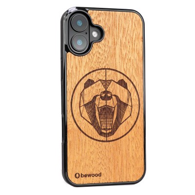 Picture 2 for: Apple iPhone 16 Plus Bear Merbau Bewood Wood Case