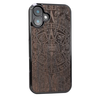 Picture 2 for: Apple iPhone 16 Plus Aztec Calendar Ziricote Bewood Wood Case