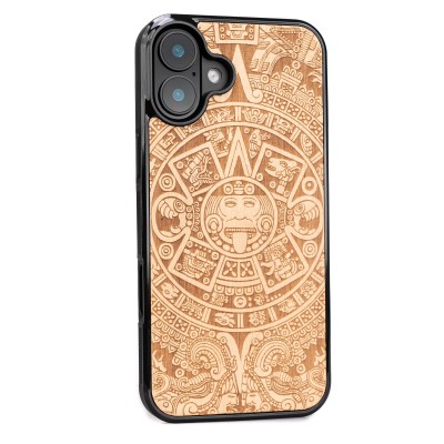 Picture 2 for: Apple iPhone 16 Plus Aztec Calendar Anigre Bewood Wood Case