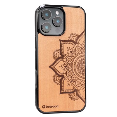 Obrazek 2 dla: Drewniane Etui Bewood do iPhone 16 Pro Max MANDALA JABŁOŃ