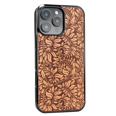 Obrazek 2 dla: Drewniane Etui Bewood do iPhone 16 Pro Max LIŚCIE JABŁOŃ