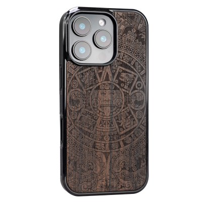 Picture 2 for: Apple iPhone 16 Pro Max Aztec Calendar Ziricote Bewood Wood Case